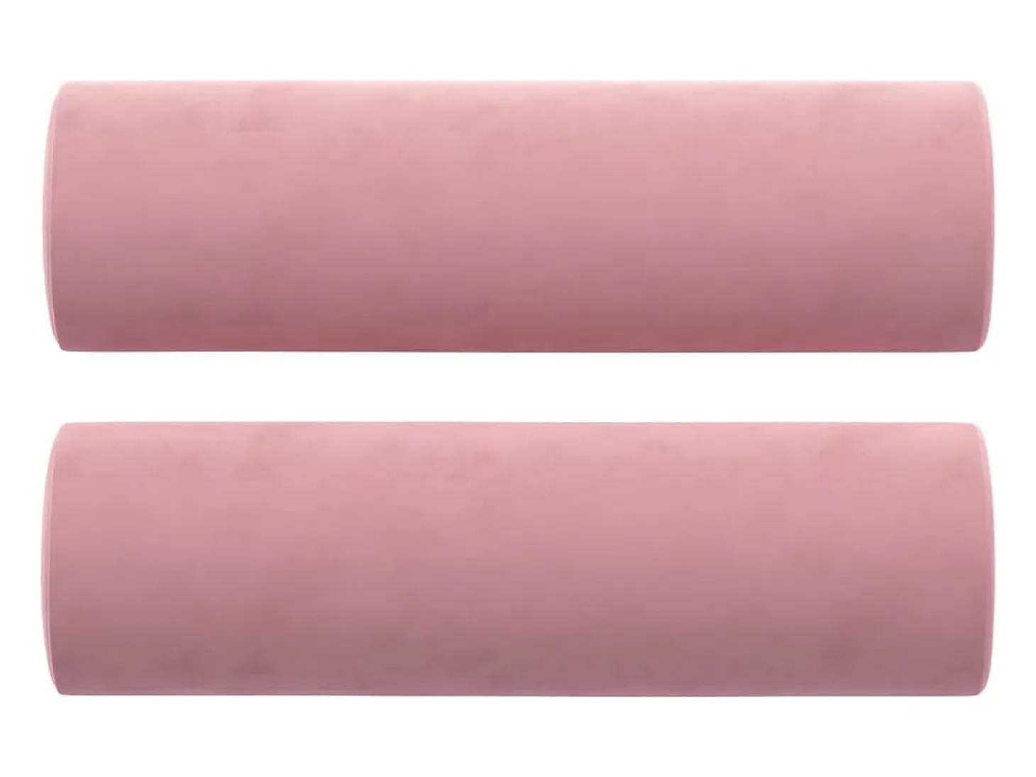 Sofá de 3 plazas con cojines terciopelo rosa 180 cm