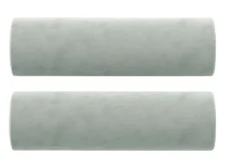 Sofá de 2 plazas con cojines terciopelo gris claro 120 cm