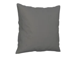 Sofá de 2 plazas con cojines tela microfibra gris oscuro 140 cm