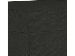 Sofá de 3 plazas con taburete de tela negro 180 cm