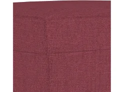 Sofá de 3 plazas con taburete de tela rojo tinto 180 cm