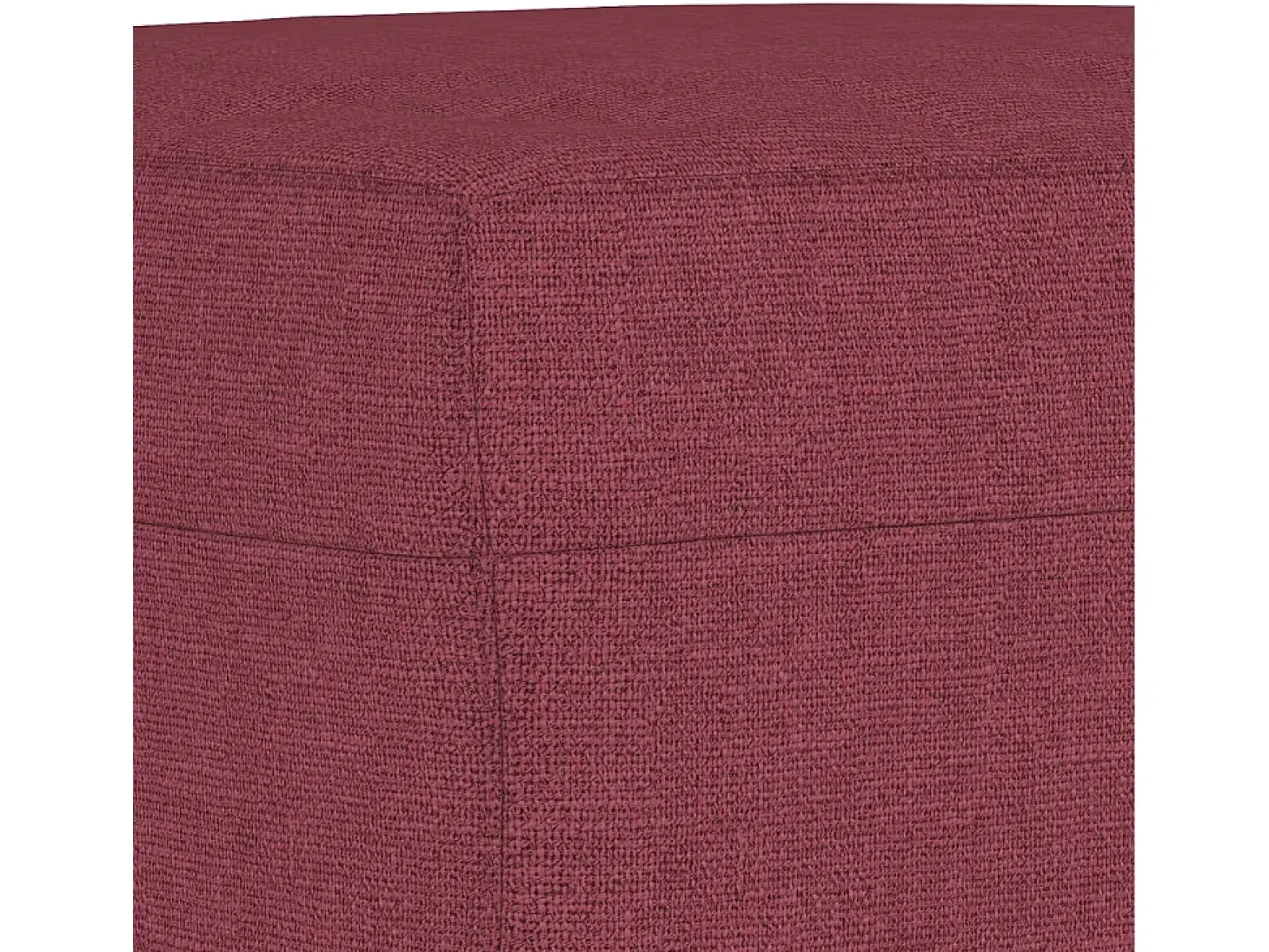 Sofá de 3 plazas con taburete de tela rojo tinto 180 cm