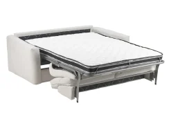 Sofá de 4 plazas convertible exprés tela chenilla beige 13 cm DOVENA de Maison Céphy