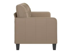 Sofá de 3 plazas de cuero sintético color capuchino 180 cm