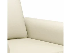 Sofá de 2 plazas de cuero sintético color crema 140 cm