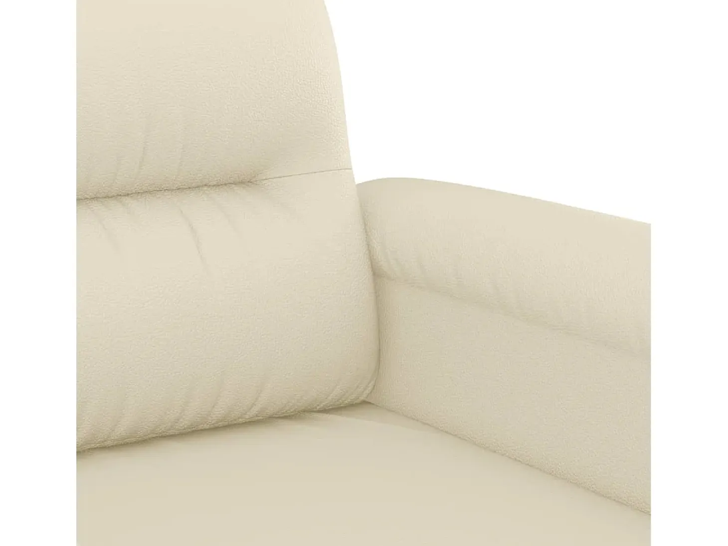 Sofá de 2 plazas de cuero sintético color crema 120 cm