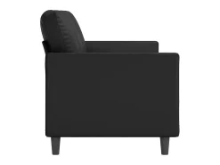 Sofá de 3 plazas de cuero sintético negro 180 cm PWFG96739