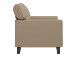 Sofá de 2 plazas de cuero sintético color capuchino 120 cm