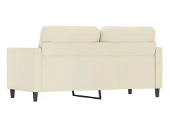 Sofá de 2 plazas de cuero sintético color crema 140 cm