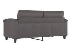 Sofá de 2 plazas de cuero sintético gris 140 cm