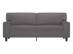 Sofá de 2 plazas de cuero sintético gris 140 cm
