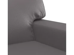 Sofá de 2 plazas de cuero sintético gris 140 cm