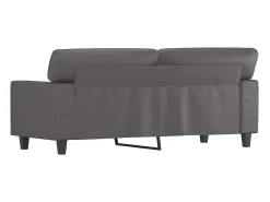 Sofá de 2 plazas de cuero sintético gris 140 cm