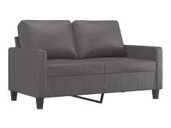 Sofá de 2 plazas de cuero sintético gris 120 cm PWFG46377