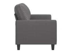 Sofá de 2 plazas de cuero sintético gris 120 cm PWFG46377