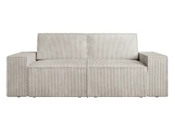 Sofá de 2 plazas de pana beige diseño AMELIA