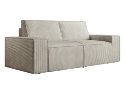 Sofá de 2 plazas de pana beige diseño AMELIA