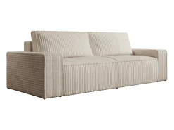 Sofá de 3 plazas de pana gruesa en color beige diseño AMELIA