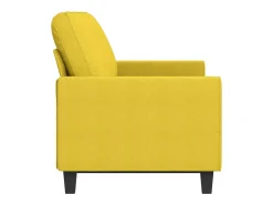 Sofá de 3 plazas de tela amarillo claro 180 cm