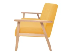 Sofá de 3 plazas de tela amarillo PWFG57331