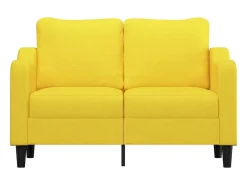 Sofá de 2 plazas de tela amarillo claro 120 cm
