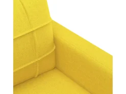 Sofá de 2 plazas de tela amarillo claro 120 cm