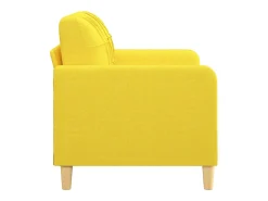Sofá de 2 plazas de tela amarillo claro 120 cm