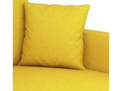 Sofá de 2 plazas de tela amarillo claro 120 cm