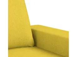 Sofá de 2 plazas de tela amarillo claro 140 cm