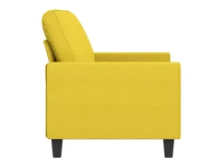 Sofá de 2 plazas de tela amarillo claro 140 cm
