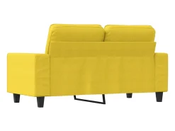 Sofá de 2 plazas de tela amarillo claro 120 cm