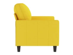 Sofá de 2 plazas de tela amarillo claro 120 cm