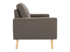 Sofá de 2 plazas de tela color gris topo PWFG32488