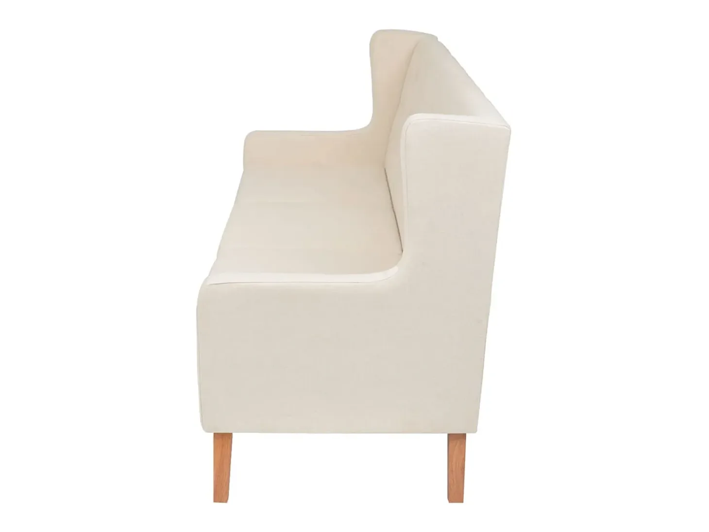 Sofá de 3 plazas de tela color blanco crema