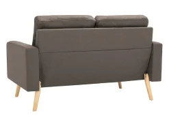 Sofá de 2 plazas de tela color gris topo