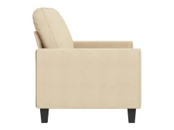 Sofá de 2 plazas de tela color crema 140 cm PWFG57449