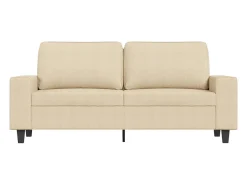 Sofá de 2 plazas de tela color crema 140 cm PWFG57449