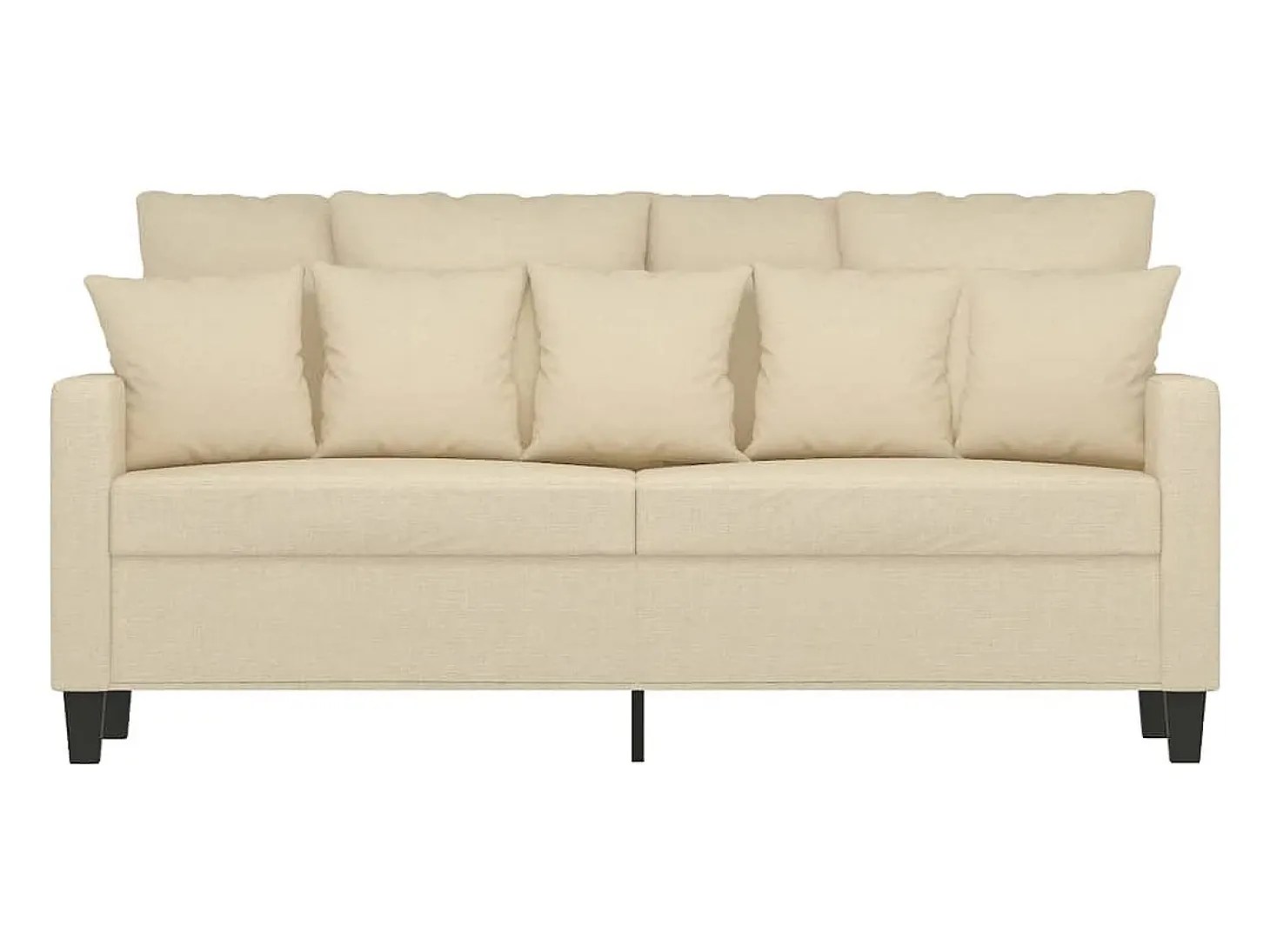 Sofá de 2 plazas de tela color crema 140 cm
