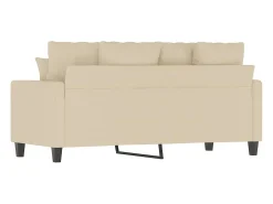 Sofá de 2 plazas de tela color crema 140 cm