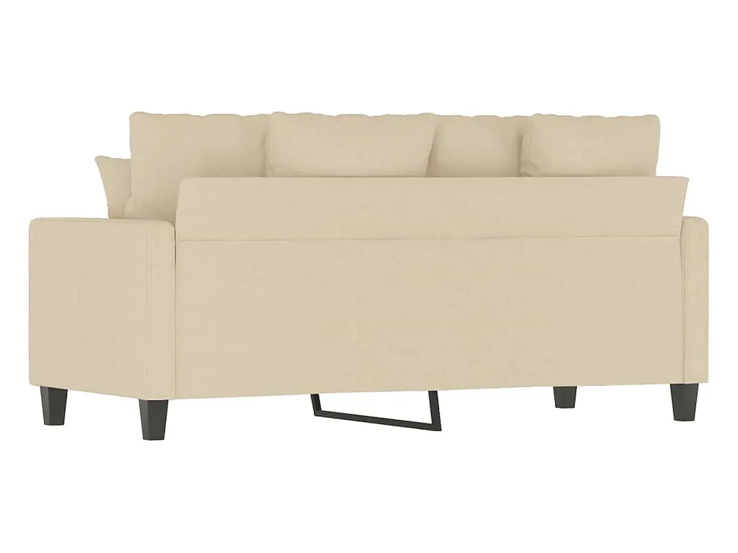 Sofá de 2 plazas de tela color crema 140 cm