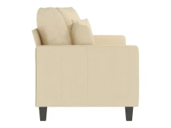 Sofá de 2 plazas de tela color crema 140 cm