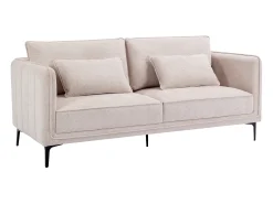 Sofá de 3 plazas de tela color beige TORMELDA