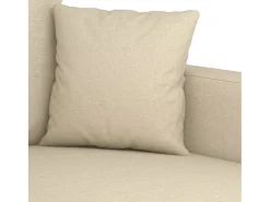 Sofá de 2 plazas de tela color crema 120 cm
