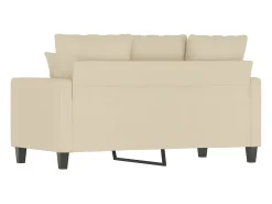 Sofá de 2 plazas de tela color crema 120 cm PWFG42102