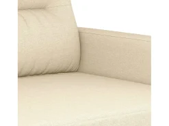 Sofá de 2 plazas de tela color crema 140 cm