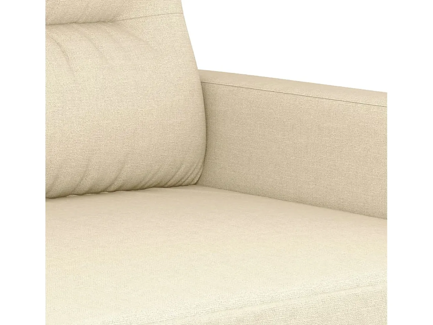 Sofá de 2 plazas de tela color crema 140 cm