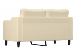 Sofá de 2 plazas de tela color crema 140 cm