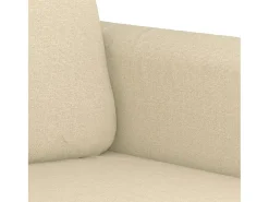 Sofá de 3 plazas de tela crema 180 cm
