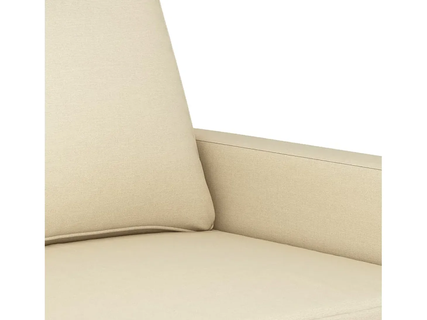Sofá de 3 plazas de tela crema 180 cm