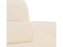 Sofá de 2 plazas de tela de microfibra beige 120 cm